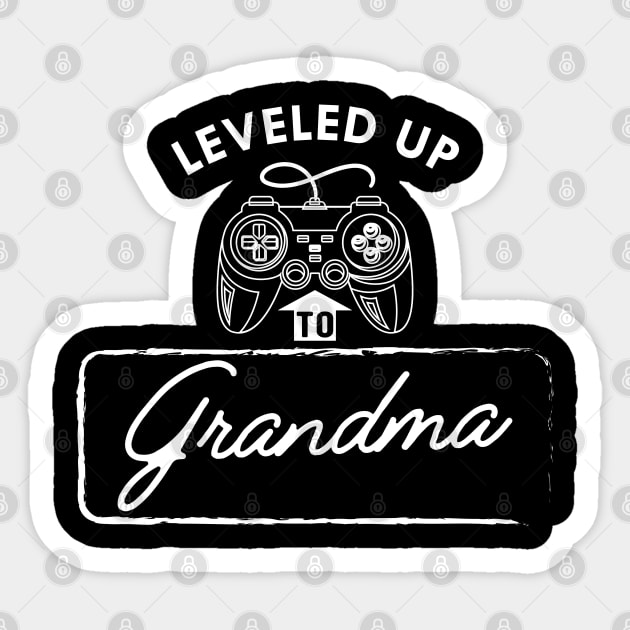 New Grandma - Leveled up to grandma Sticker by KC Happy Shop